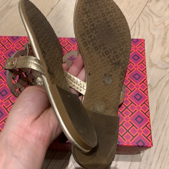 Rose gold Tory Burch Miller sandals - Picture 4 of 6